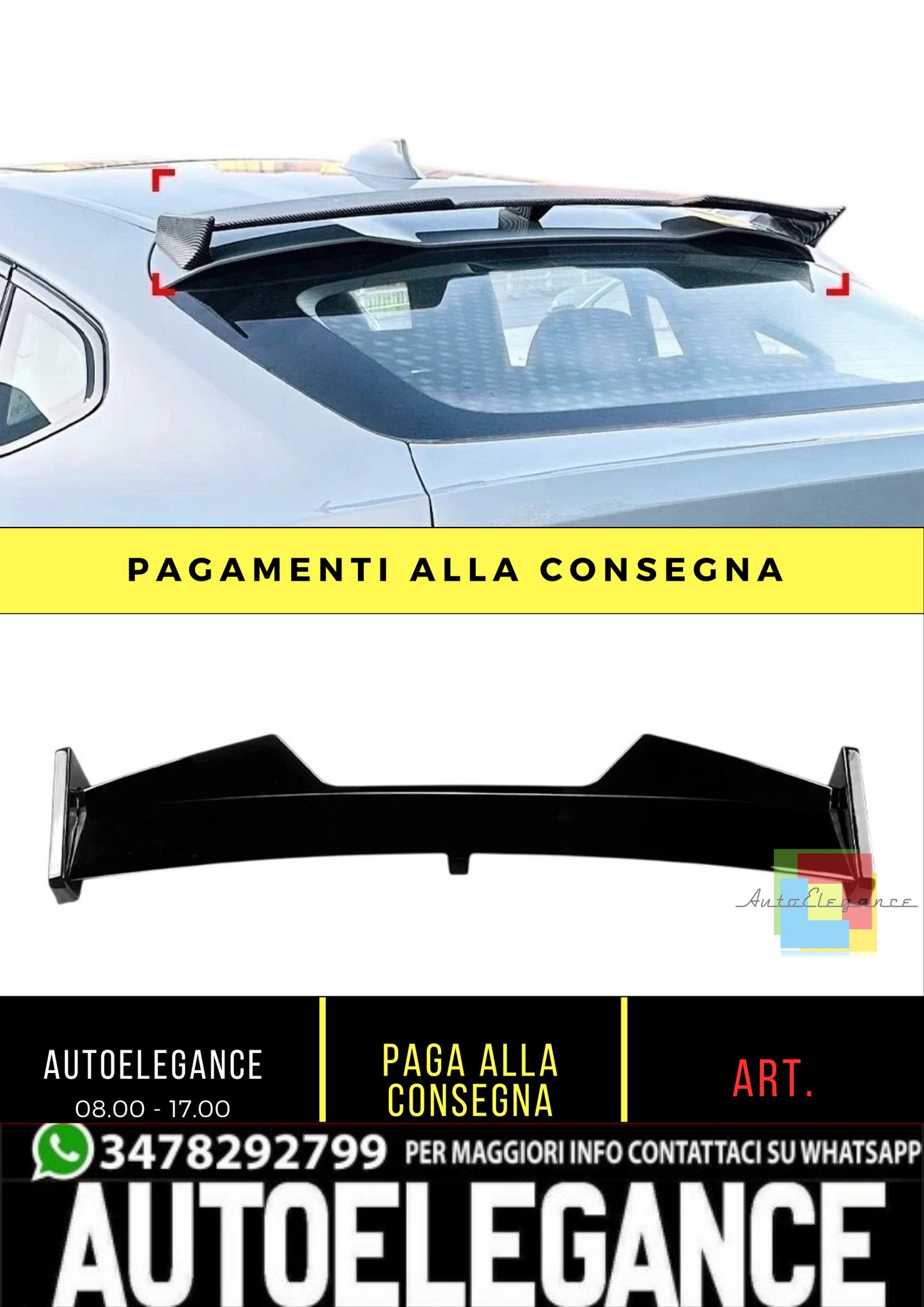 💕 Spoiler Tetto Nero Lucido per BMW X4 G02 / X4M M Sport 2018+ | Body Kit 💕