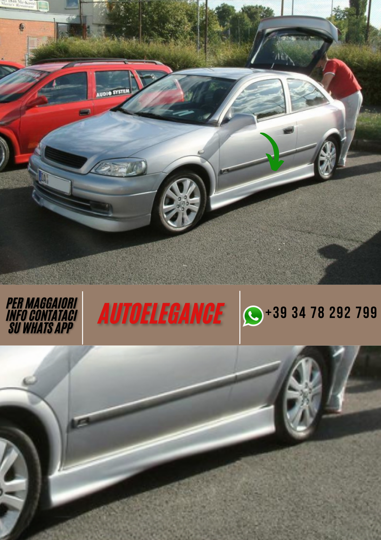 ❤️Spoiler Minigonne Laterali Compatibili per OPEL Astra G Versione 2❤️
