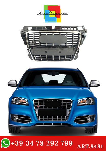 💫ART.8481 Griglia Anteriore Stile S3 / XVIP per Audi A3 8P Facelift 2008-2012💫