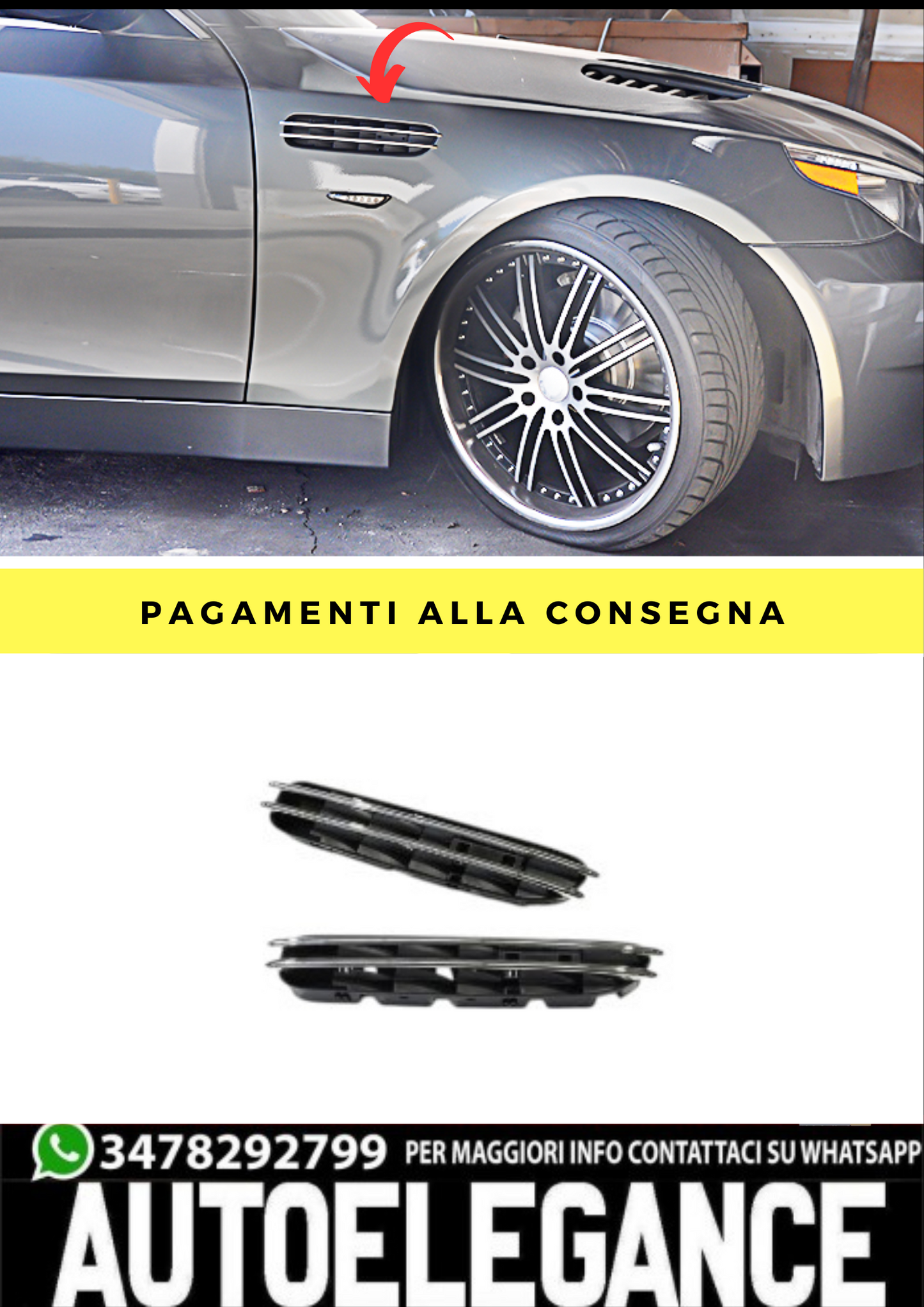 PARAFANGHI SPORT STYLE CON LED adatti per BMW BMW E60 E61 03-10