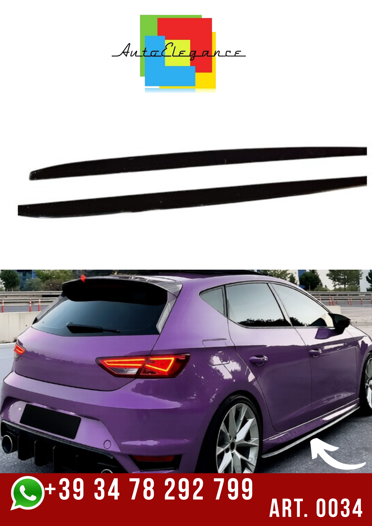 ART. 0034 SOTTO  MNINIGONNE SEAT LEON MK3 5F FR 2013-2019