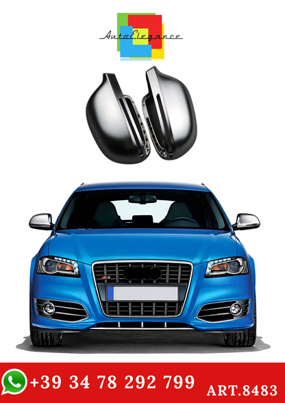 💫ART.8483 Calotte Specchio Argento con ALC per Audi A3 A4 A5 A6 2008+💫