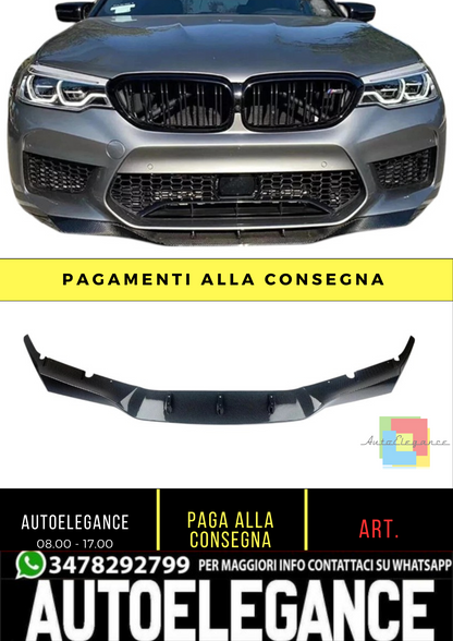 💕 Splitter Anteriore Nero Lucido per BMW M5 F90 Pre-LCI 2017–2020 | Body Kit 💕