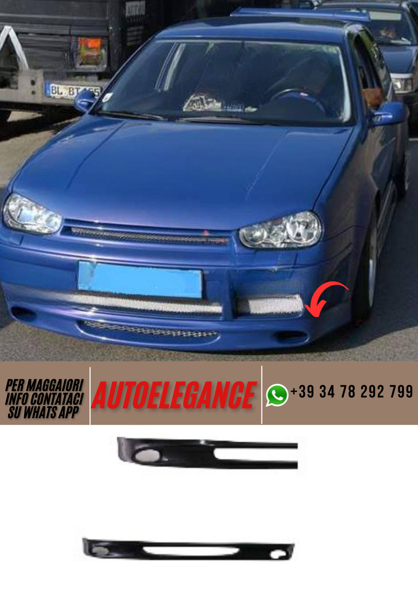 ❤️Spoiler paraurti anteriore ADATTO PER VW GOLF IV  ❤️