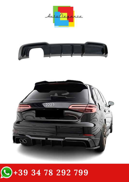 💫Diffusore Posteriore Street+ per Audi A3 S-Line Sportback 8V 2016-2020💫