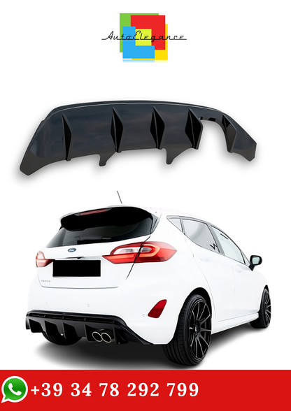 💫Street+ Diffusore Posteriore V.2 per Ford Fiesta Mk8 ST 2018+ Nero Lucido💫
