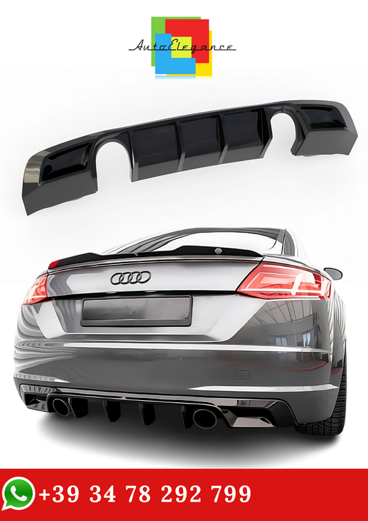 💫Diffusore Posteriore Street+ adatto per Audi TT S-Line 8S nero lucido💫