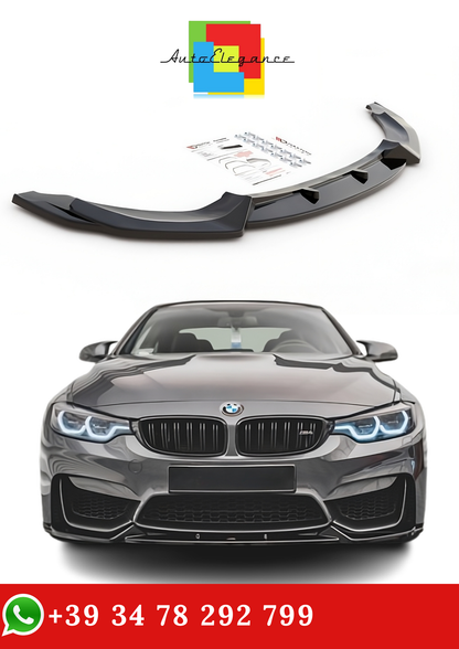 💫Splitter Anteriore Street+ adatto per BMW M4 F82 nero lucido💫