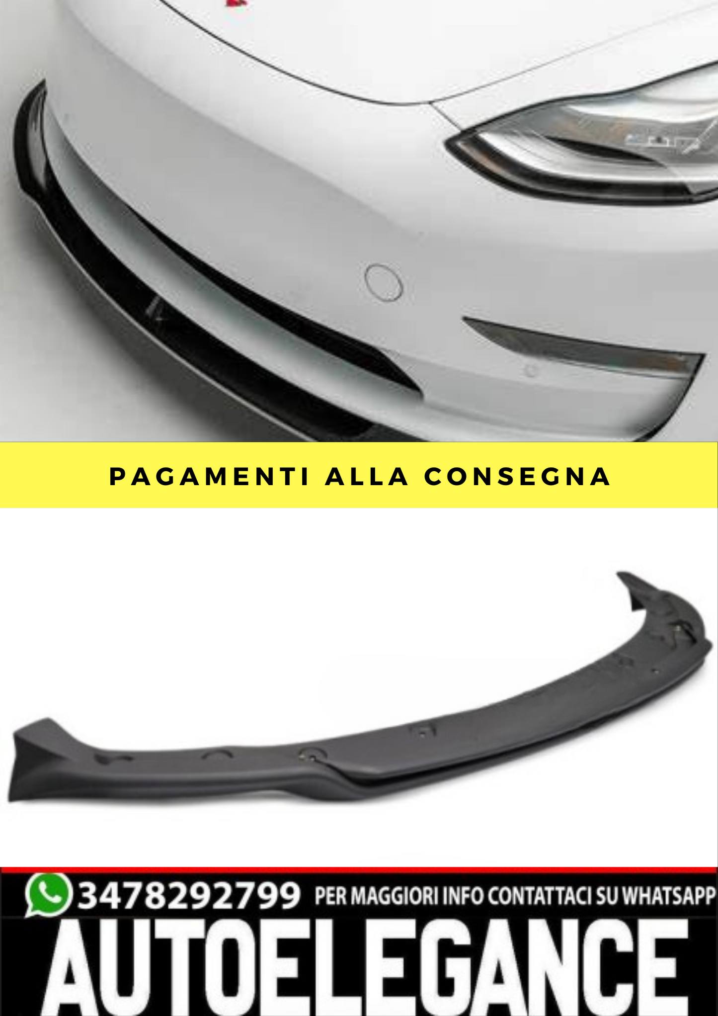 SPOILER ANTERIORE ADDATO PER TESLA 3 17-23