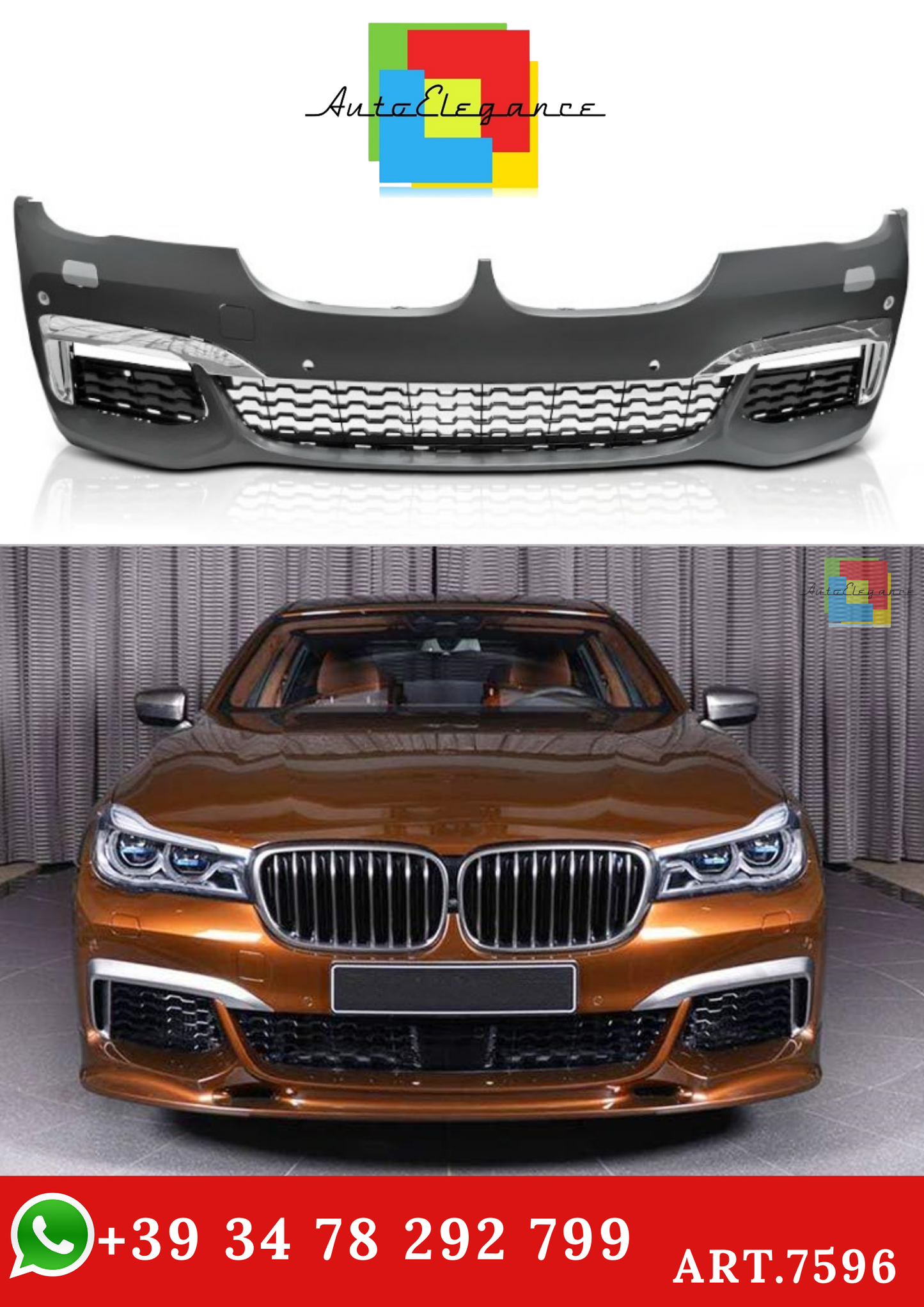 💫ART.7596 Paraurti Anteriore M-Sport per BMW G11/G12 2015+💫