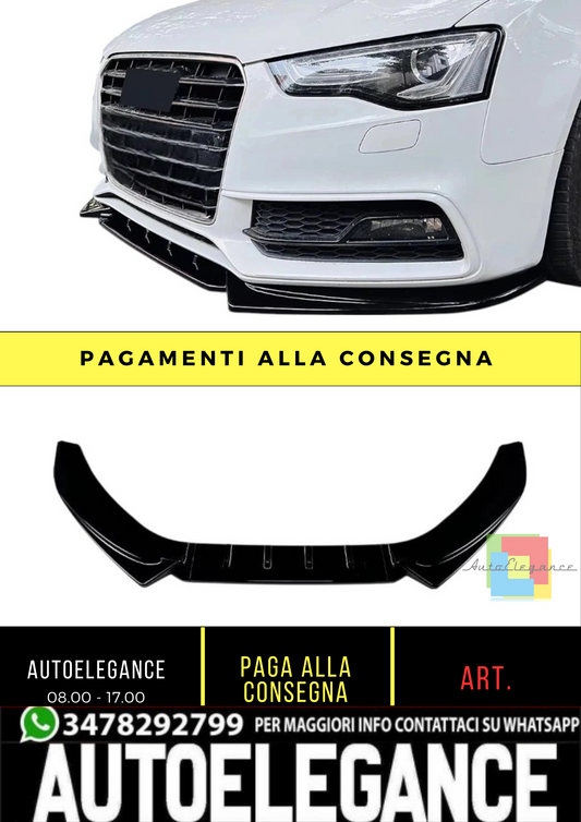 💕 Splitter Anteriore Nero Lucido per Audi A5 S5 B8.5 S Line 2011–2016 💕