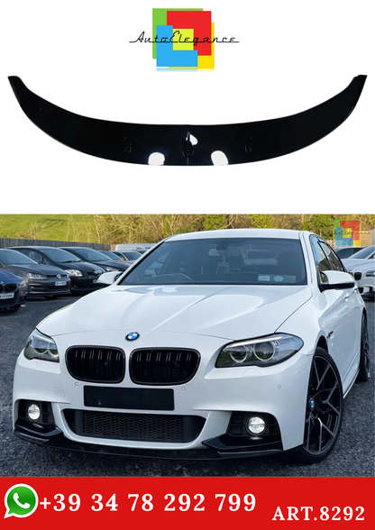 💫ART.8292 Splitter Anteriore Nero Lucido per BMW Serie 5 F10 F11 M Sport 2010+💫