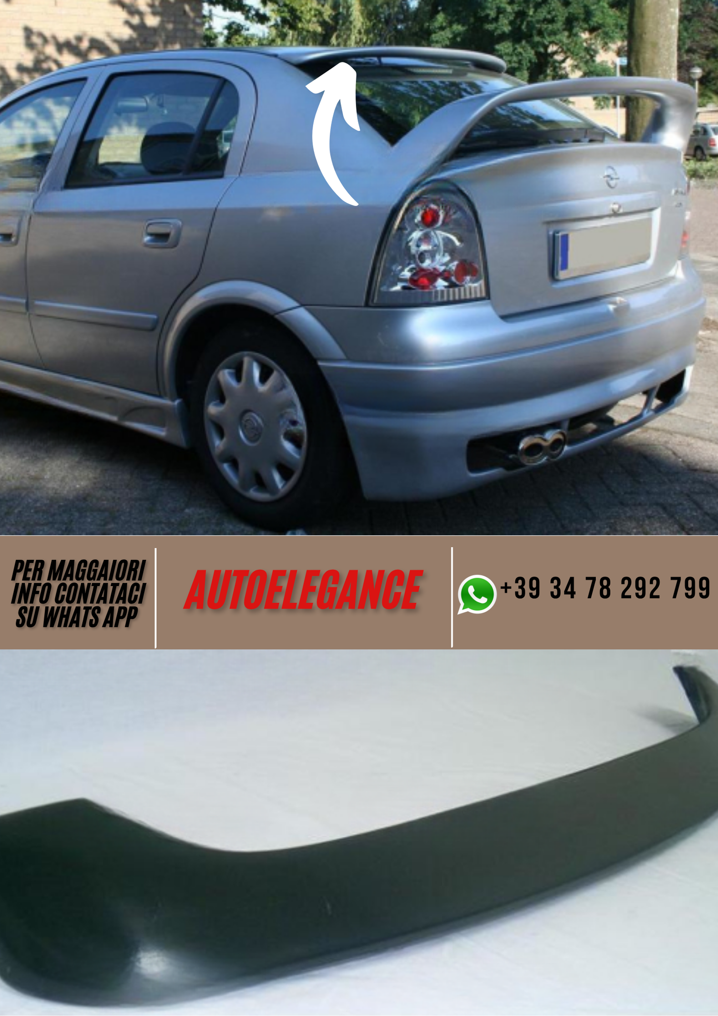 ❤️Spoiler Compatibile per OPEL Astra G HB❤️