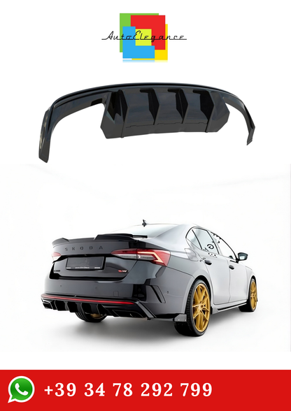 💫Diffusore Posteriore per Skoda Octavia RS Mk4 nero lucido💫