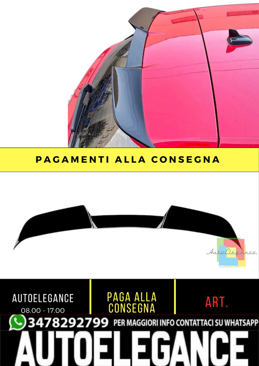 💕 Spoiler Tetto Nero Lucido per Audi A3 S3 RS3 8Y Sportback 2020+ | Body Kit 💕