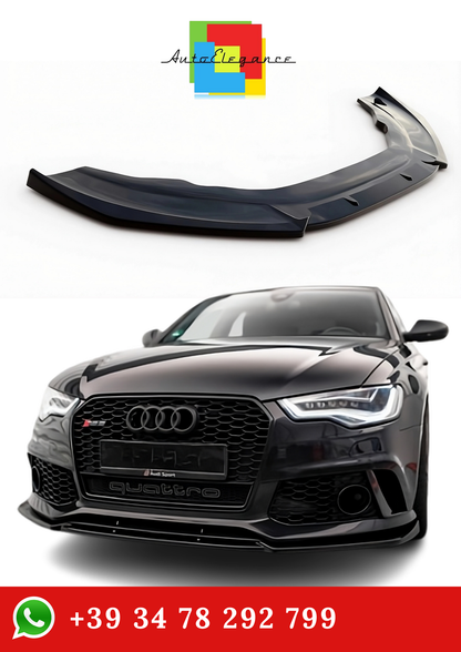 💫Splitter Anteriore Street+ adatto per Audi A6 RS6 Look C7 nero lucido💫