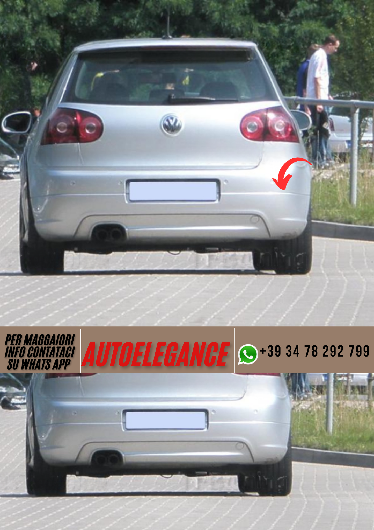 ❤️Spoiler paraurti posteriore ADATTO PER VW GOLF V  ❤️