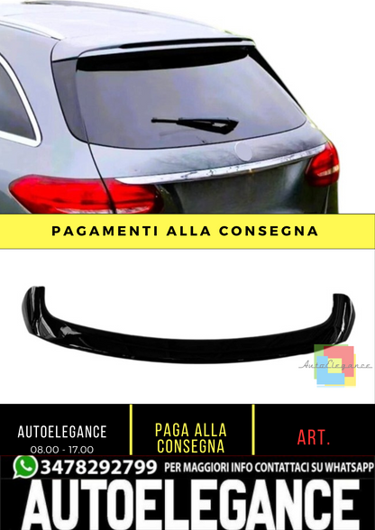 💕 Spoiler Tetto Nero Lucido per Mercedes Classe C SW W205 S205 2014–2021 💕