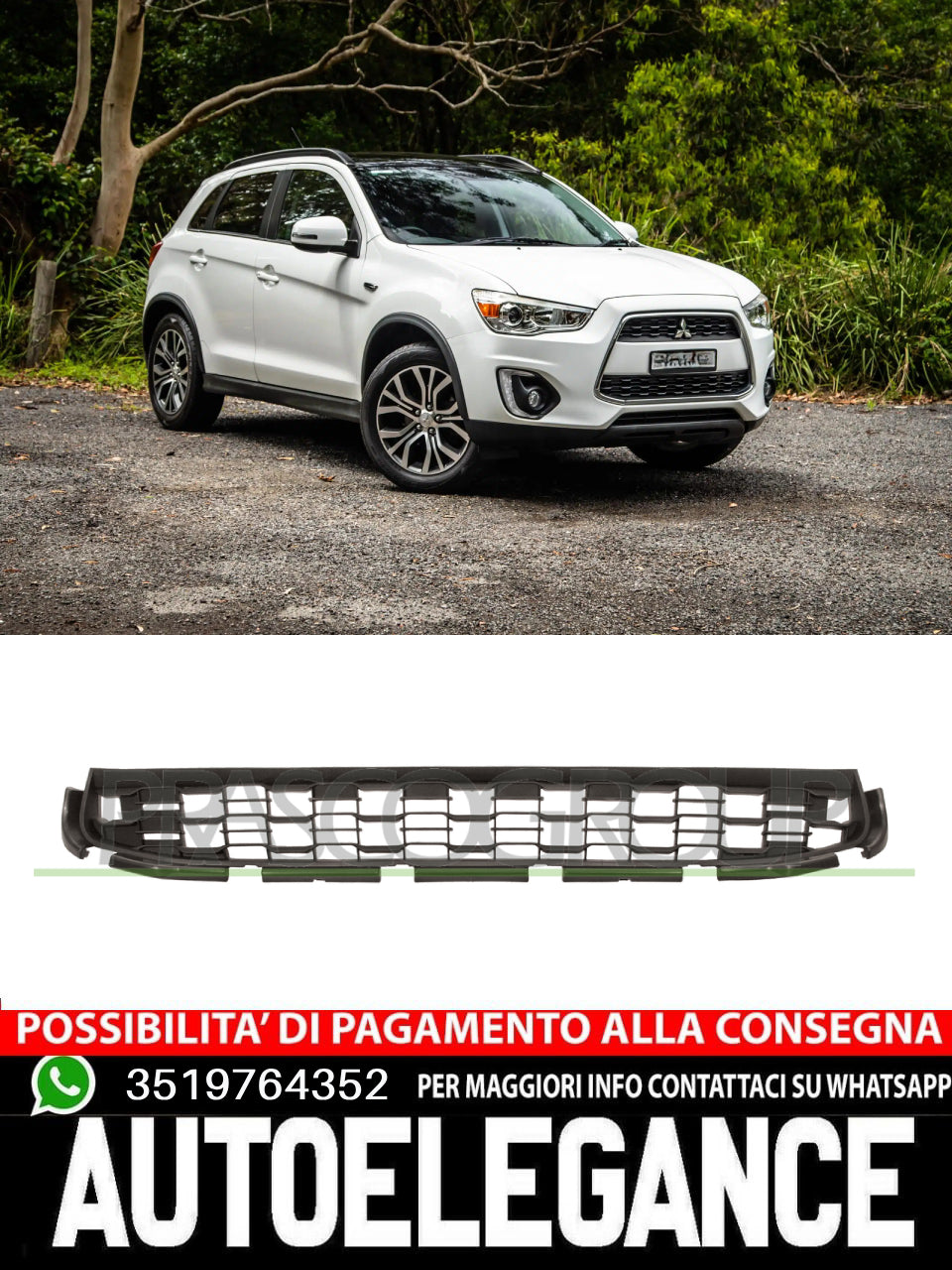 Griglia INFERIORE  Paraurti Prasco Anteriore Per Mitsubishi Asx  6402A272
