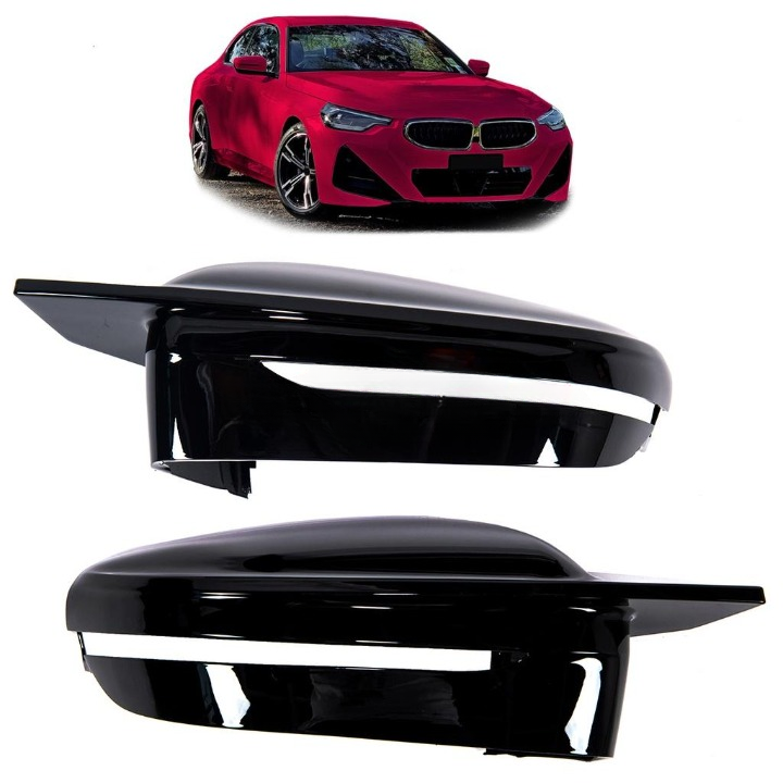 ART.5664  CALOTTE SPECCHIO BMW 2 (G42) 4 (G22. G23. G26) 2022-NERO LUCIDO