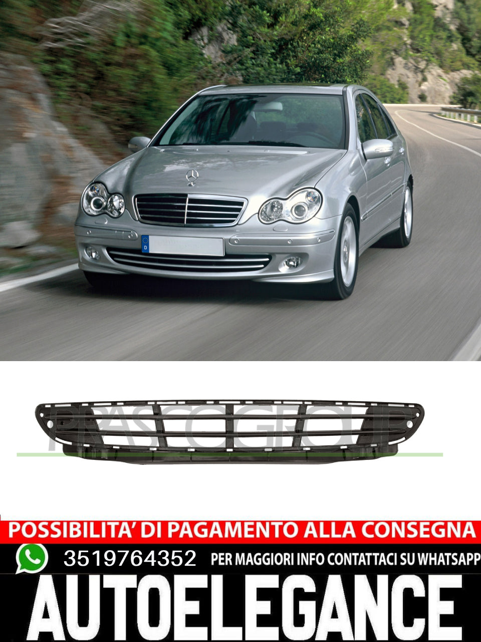 Griglia Paraurti Prasco Anteriore Per Mercedes Classe C 350 320 280 270 240  idz