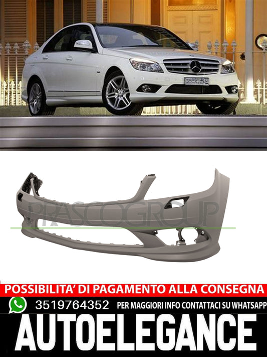 Paraurti Prasco Anteriore CON PRIMER FORI LAVAFARI per MERCEDES CLASSE C 63