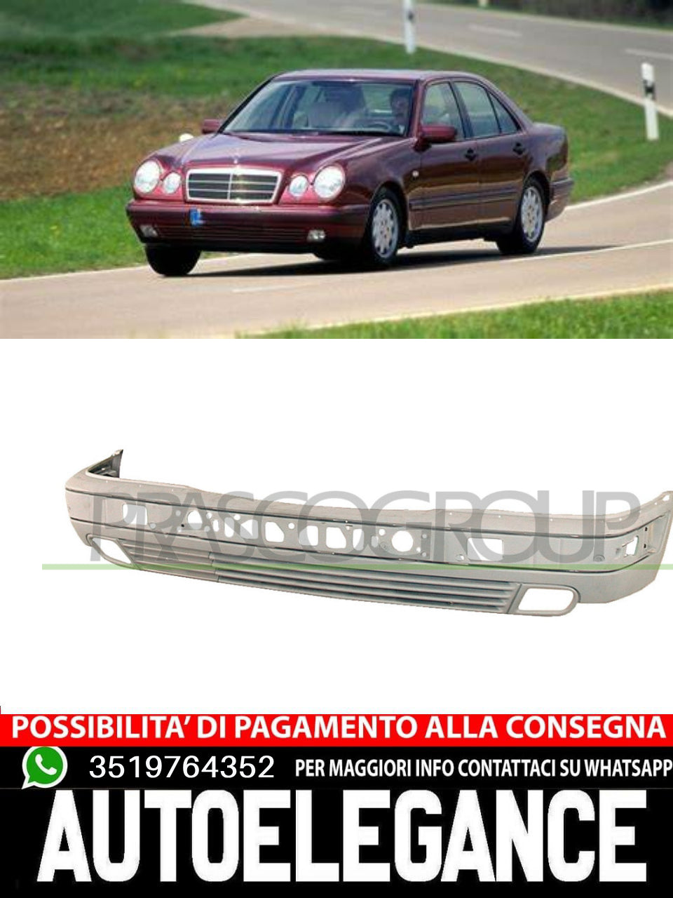 Prasco Front Bumper For Mercedes E-Class 430 420 320 300 290 280 250 240