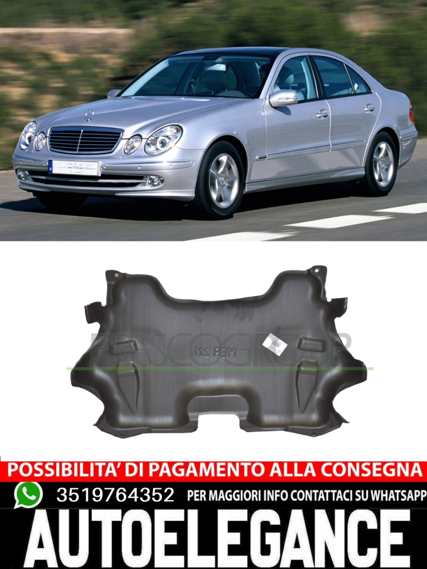 Lower engine guard for e class w211 2002 to 2009 A2115242430 