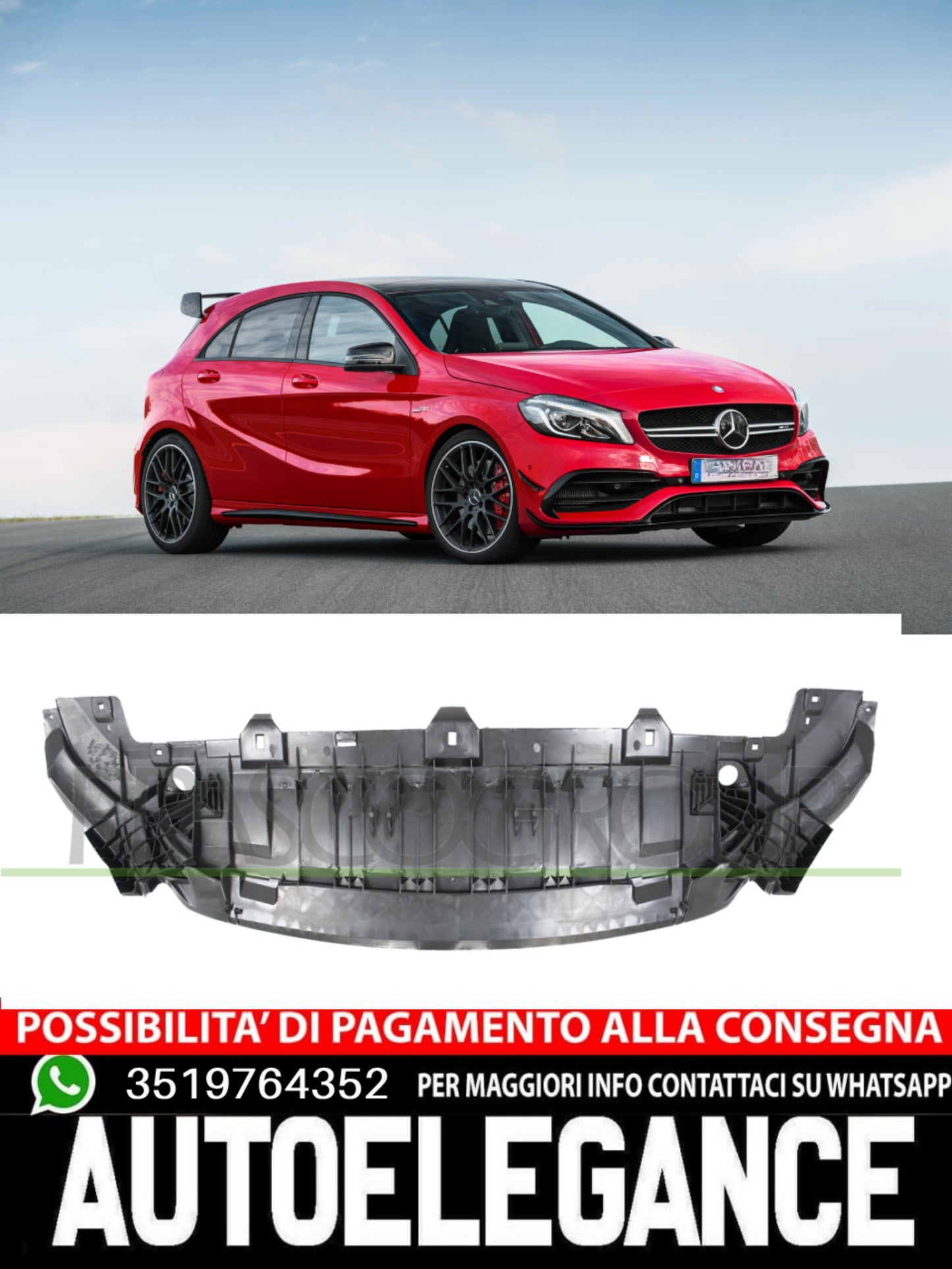 Riparo sottoparaurti Prasco Anteriore per MERCEDES CLASSE A 250 220 200 180 160