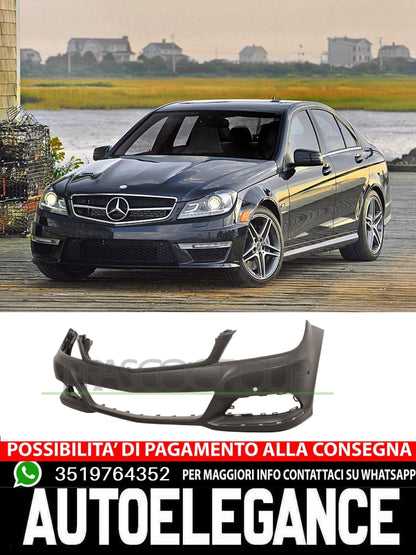 Paraurti anteriore con fori pdc CON PRIMER per Mercedes C Class Coupe' 11-15