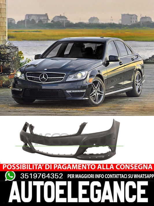 Paraurti anteriore con fori pdc CON PRIMER per Mercedes C Class Coupe' 11-15