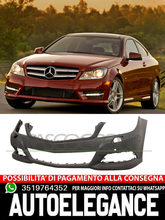 Paraurti anteriore CON PRIMER FORI PDC  / LAVAFARIper Mercedes classe c w204