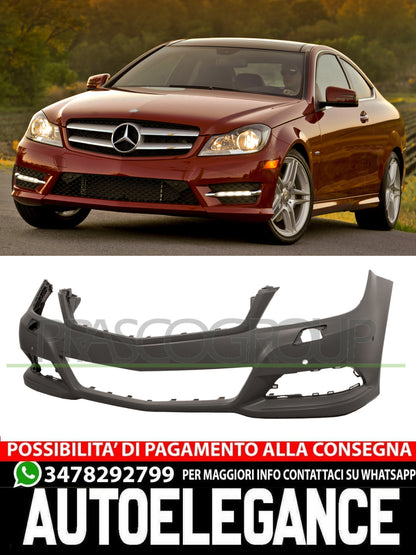 Paraurti Anteriore CON PRIMER Per C W204 2011- Fori Lavafaro E Sensori Classic