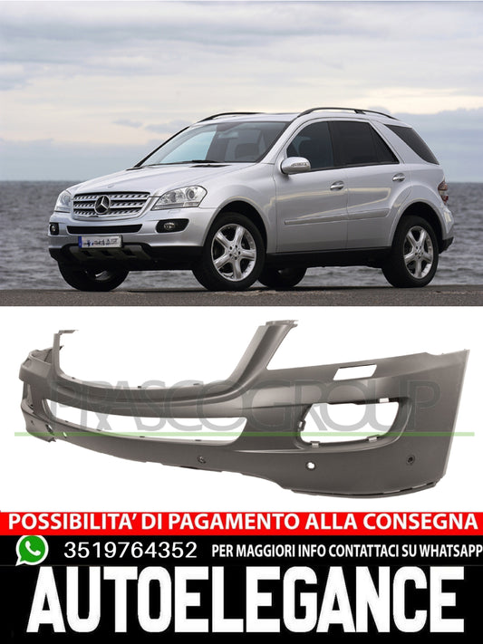 Paraurti Prasco Anteriore CON FORI LAVAFARI FORI PDC Per Mercedes Classe M Ml