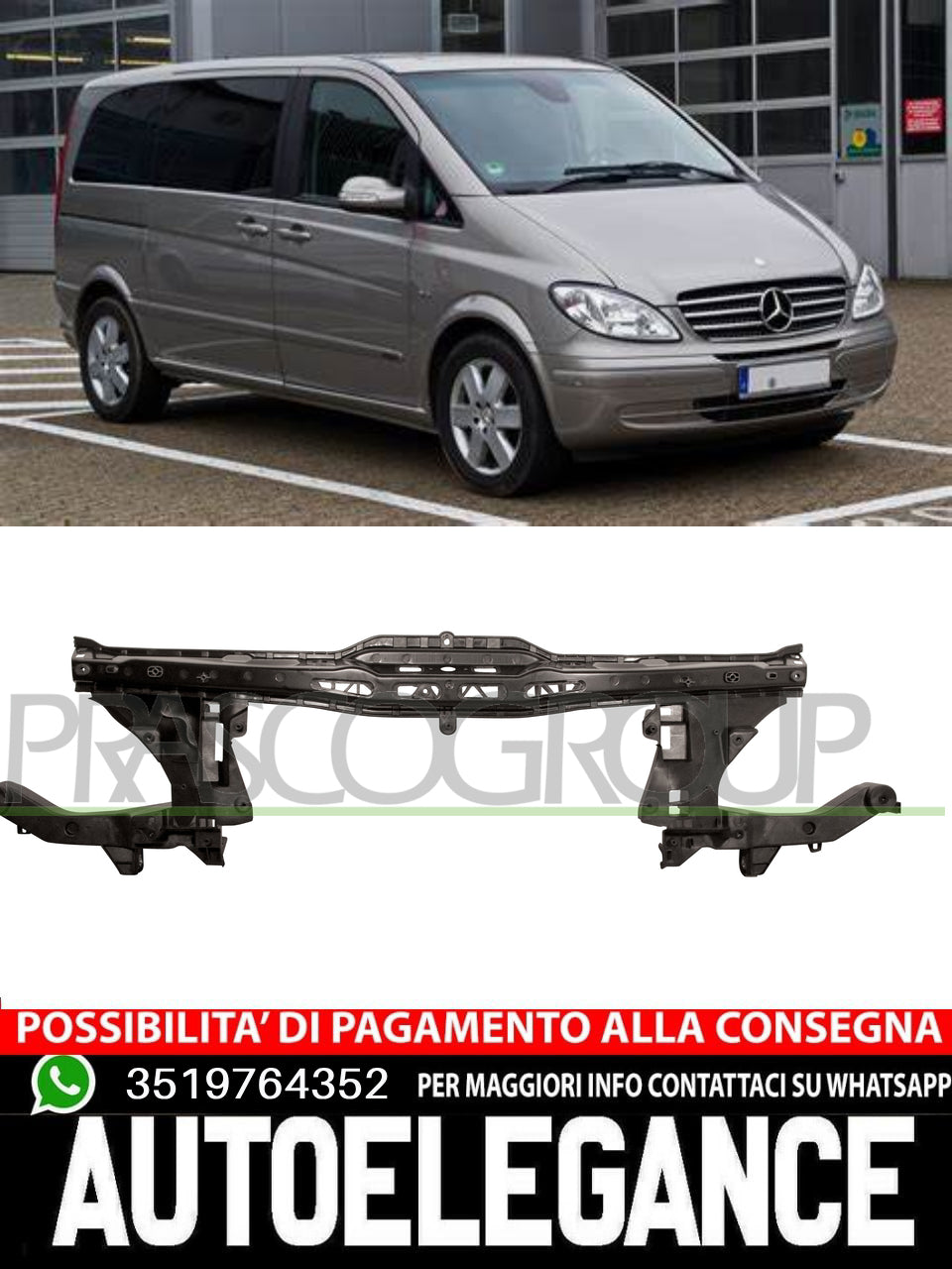 Traversa Ossatura Prasco Per Mercedes Viano Cdi 3.7 3.5 3.2 3 Vito 126 123 122 1
