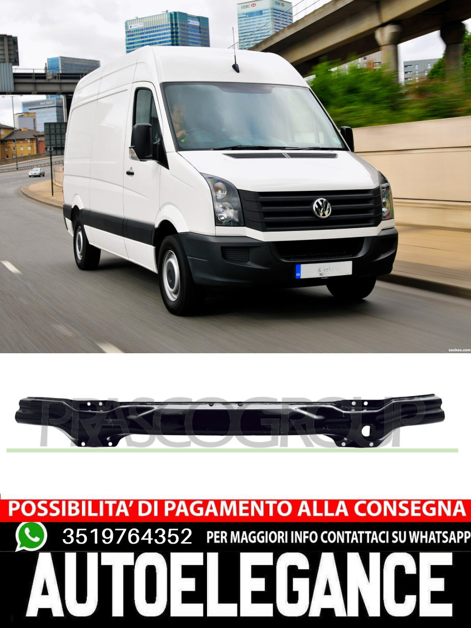 Rinforzo Supporto Paraurti Prasco Anteriore Per Mercedes Sprinter 524 519 518 51