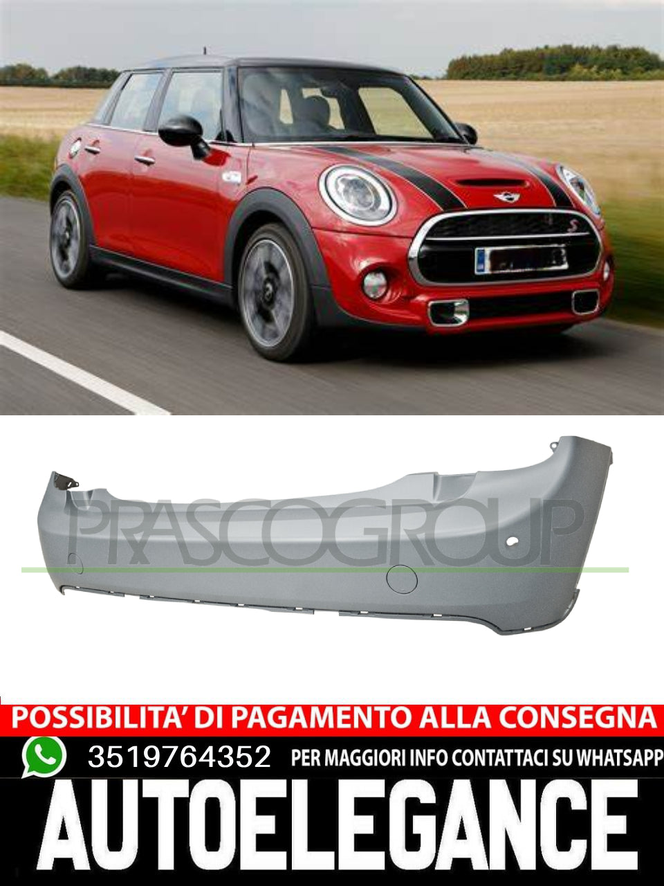 PARAURTI POSTERIORE CON PRIMER +FORI PDC MINI PRASCO MN3121071  51127380024