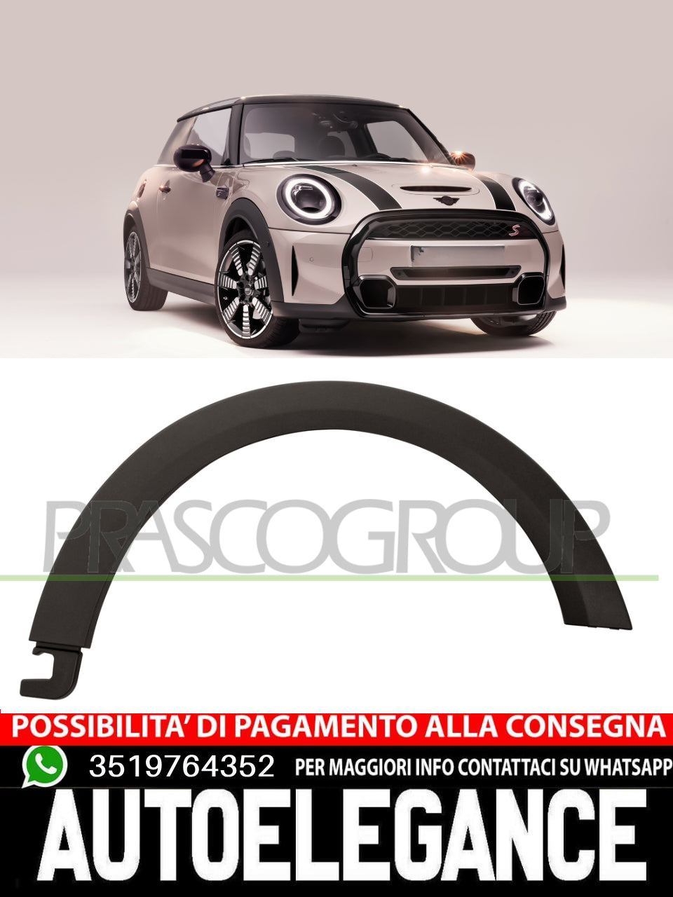 Parafango ANTERIORE DESTRO-NERO CON TRACCIA PDC Prasco Premium certified