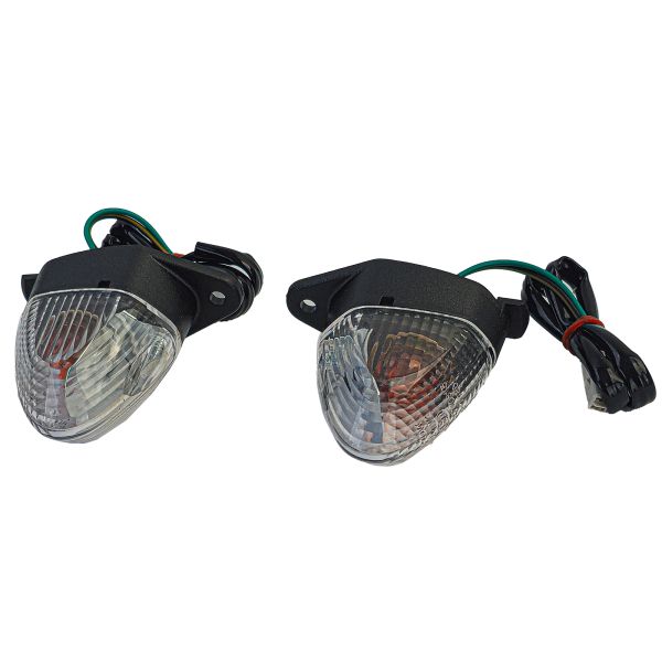 Motorcycle Fairing Turn Signals Clear Glass Rear for Kawasaki with E-Mark