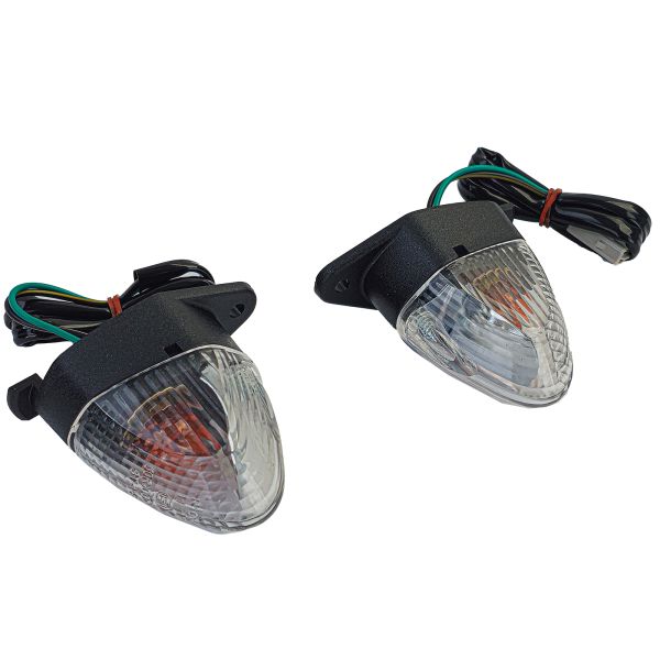 Motorcycle Fairing Turn Signals Clear Glass Rear for Kawasaki with E-Mark