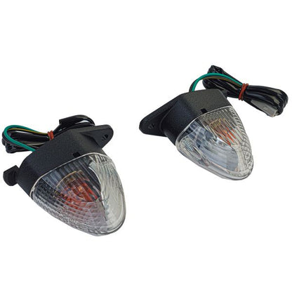 Motorcycle Fairing Turn Signals Clear Glass Rear for Kawasaki with E-Mark