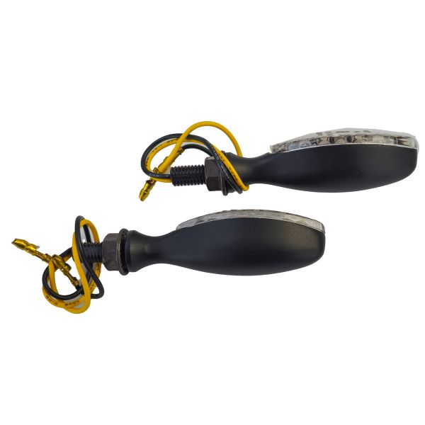 ⭐Universal Clear Glass Motorcycle LED Turn Signal Light Set