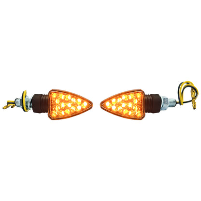 ❄️Moto LED Mini Indicatore di Direzion Stile Freccia Personalizzat Nero E-Mark❄️