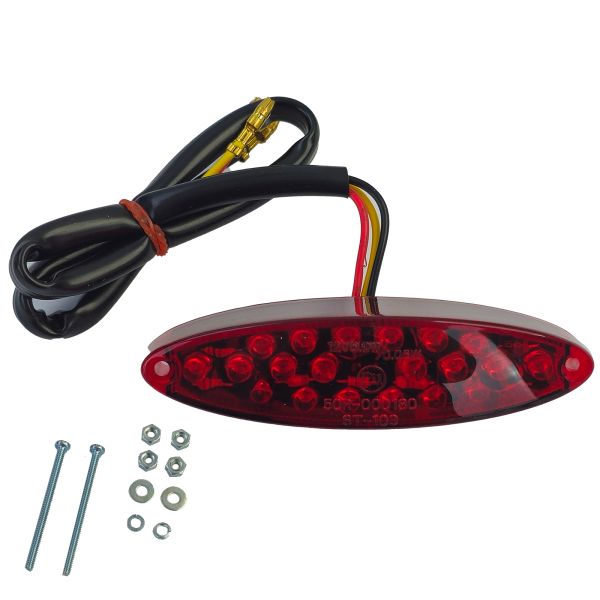 ⭐Luce posteriore universale a LED per moto DROP Vetro trasparente rosso