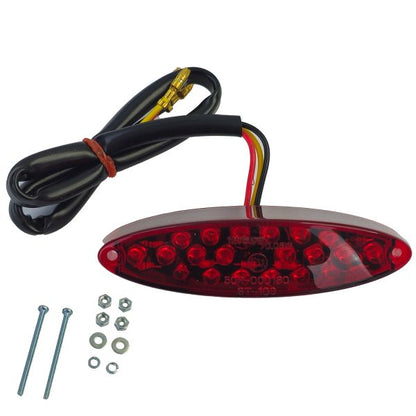 ⭐Luce posteriore universale a LED per moto DROP Vetro trasparente rosso
