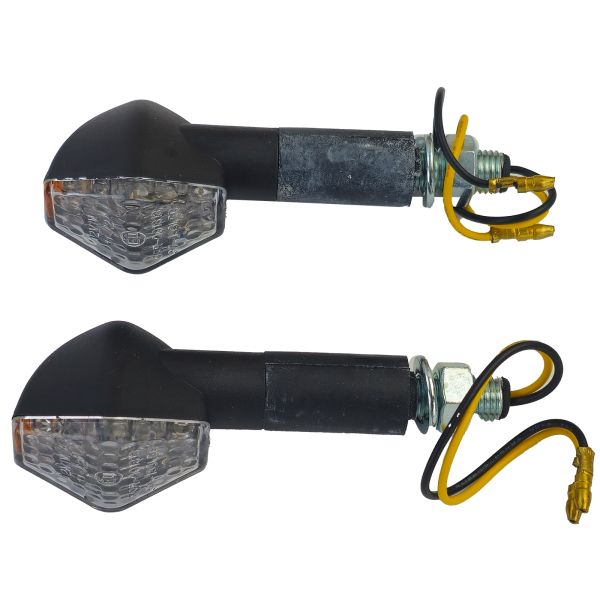 Set di indicatori di direzione a LED in vetro trasparente universale per moto TYPHOON con E-Mark