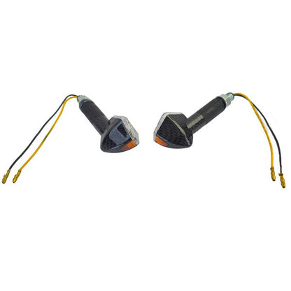 ⭐RUBY Universal Carbon Motorcycle LED Turn Signal Set