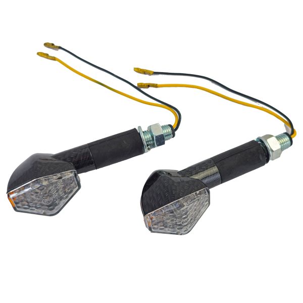 ⭐RUBY Universal Carbon Motorcycle LED Turn Signal Set