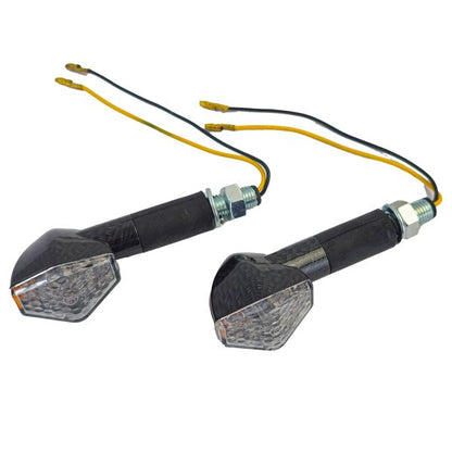 ⭐RUBY Universal Carbon Motorcycle LED Turn Signal Set