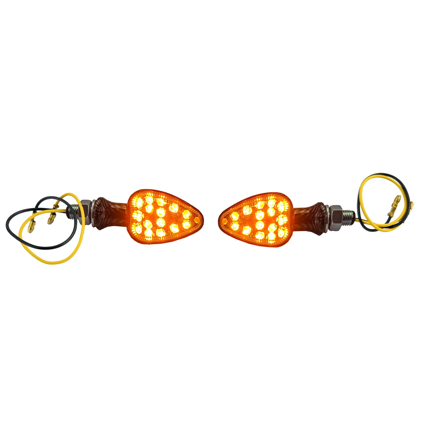 ❄️Mini indicatore LED per moto, stile carbonio personalizzato con marchio E❄️
